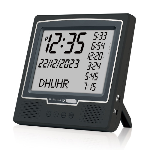 al-fatiha牌FAJ-116全显示方形闹钟外贸挂钟台式两用电子钟