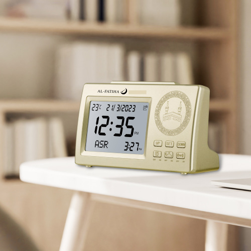 供应al-fatiha牌FAJ-106小型桌面台式闹铃usb/电池两用电子钟厂家