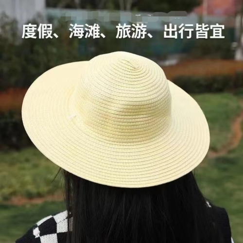 Scenic Spot Stall Summer New Breathable Tourist Hat Four Seasons Artificial Straw Hat Outdoor Sports Men and Women Straw Hat Wholesale