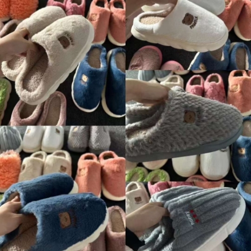 autumn and winter running rivers and lakes stall hot sale boutique cotton slippers male and female home warm non-slip cotton slippers supply wholesale