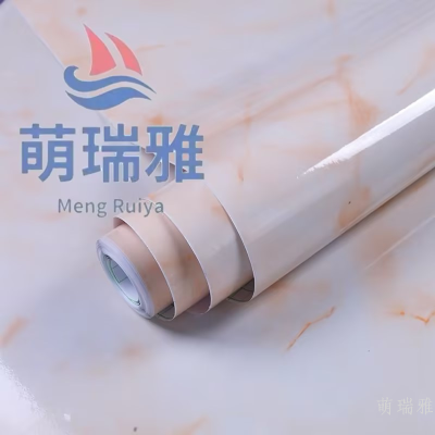 In Stock Self-Adhesive Household Wallpaper Marble Oil Proof Sticker High Temperature Resistant Waterproof