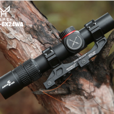 March March March 1.2-6 X24wa Telescopic Sight Large View Speed Aiming HD Cross Quasi-Star Laser Aiming Instrument