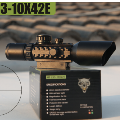 M9 3-10x42 HD Anti-Seismic Infrared Laser Integrated Cross Differentiation Laser Aiming Instrument Zoom Telescopic Sight