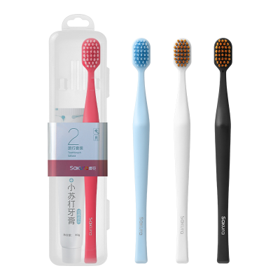 Cherry Blossom Travel Pack Super Soft Hair Toothbrush S-26
