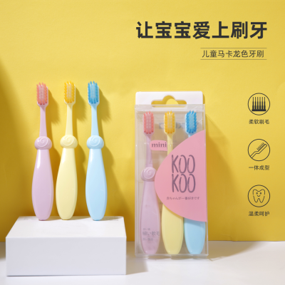 Cherry Blossom Children's Macaron Toothbrush Three Per Package S-209