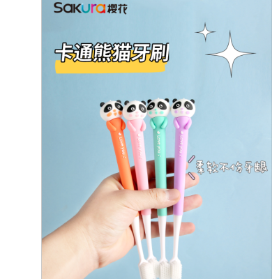 Sakura Cute Panda Cartoon Toothbrush S-709