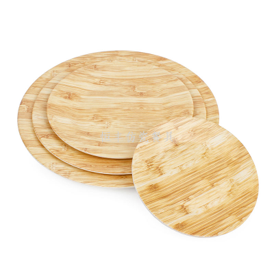 Imitation Wood Grain Melamine Dish Tableware Disc Hotel Restaurant Dish over Rice Plate Plate Dish  round Bone Plate