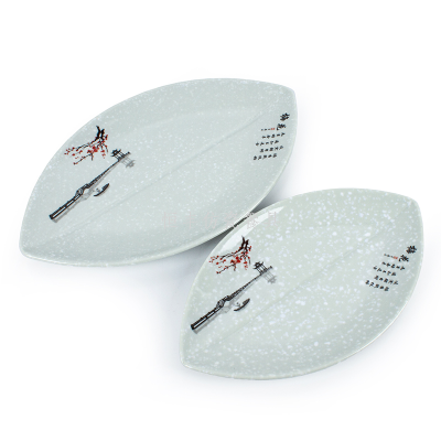 Melamine Plastic Plate Plum Blossom Leaf Plate KTV Snack Dish Dim Sum Plate Hotel Small Dish Cold DishImitationTableware