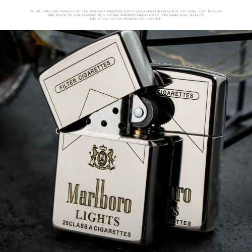 kerosene lighter marlboro windproof kerosene creative customization laser sculpture for boyfriend