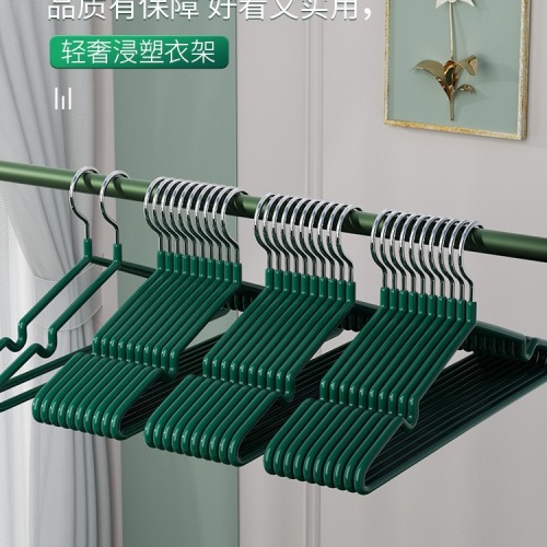 yiwu kantang adult hanger new pvc coated hanger metal non-slip traceless hanger clothes hanger hanger wholesale