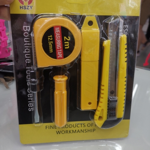 螺丝刀美工刀卷尺套装 工具套装 工具4件套