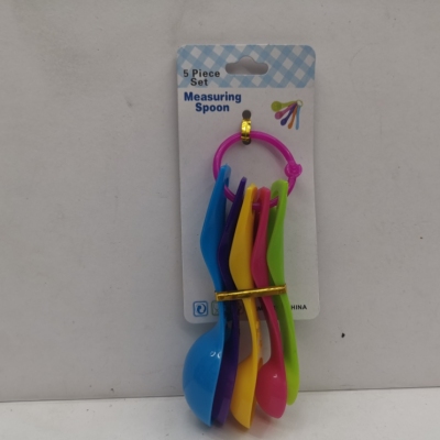 Baking Tool Colorful Measuring Spoon Double Scale Kitchen Color Plastic Measuring Spoon 5-Piece Set