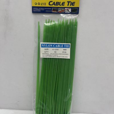 Color Self-Locking Nylon Cable Tie 4*200 Red Yellow Blue and Green Plastic Cable Tie Gardening Binding Rope