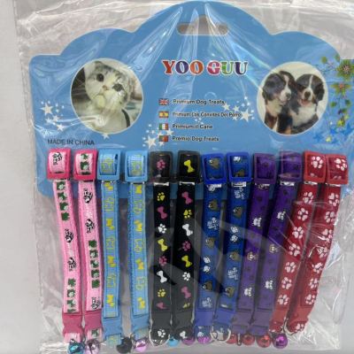 Colorful Pet Collar Pet Patch Bell Collar Cat Collar Dog Collar Cat Head Collar