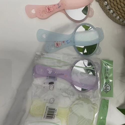 套装手柄化妆镜化妆镜子便携随身镜手拿手持镜透明手持镜