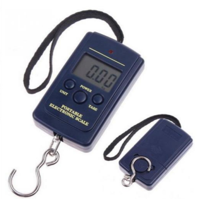 40kg Luggage Scale Portable Electronic with Hook Hanging Balance Portable Fishing Scale Small Square Scale Electronic