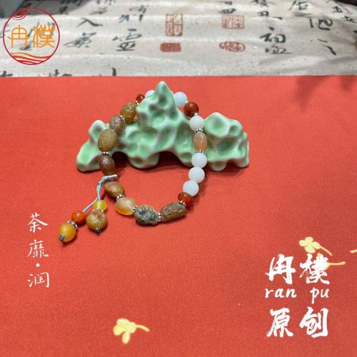 new chinese style bracelet ancient style original bracelet decoration design niche raw ore natural stone national fashion handmade