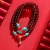 1 Yuan Stall Hot Selling Multi-Layer Imitation Garnet Bracelet Female 3 Rings 6mm Garnet Bracelet Small Gift Gift Bracelet