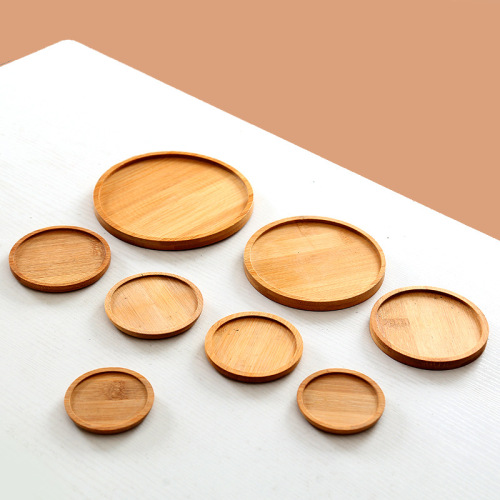 批发花盆托盘竹制花盘加厚底盘垫接水盘垫底多肉圆形底托花盆底座