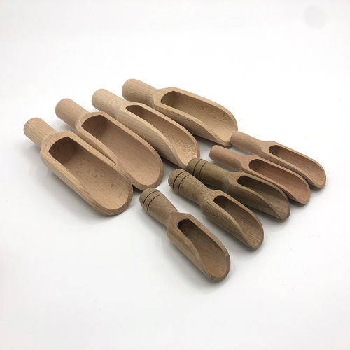 木质浴盐勺茶叶勺小木铲子咖啡豆量勺药粉勺奶粉勺榉木短柄木茶勺