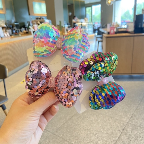 children head accessories wholesale sequin bow barrettes small fresh sweet clip baby side clip korean hairpin