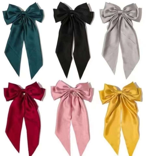 bow barrettes super fairy style bow headdress long floating barrettes back head hair accessories grip