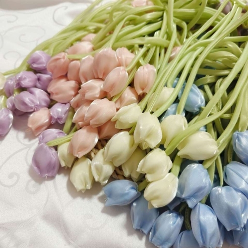 韩系花苞郁金香花服饰饰品配件花束手工花发绳包包配饰辅料