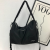 Baistu Cloth Bag 2023 New Simple Casual Hand-Carrying Single Shoulder Women's Bag Wide Shoulder Strap Large Capacity Black Crossbody Bag