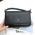Black Series Lychee Pattern Bag 2023 New Simple Soft Leather Shoulder Underarm Mother Crossbody All-Match Small Square Bag
