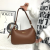 Simple Bag 2023 New Soft Leather One-Shoulder Underarm Women's Bag Double Layer Zipper Crossbody Large Capacity Middle-Aged Mother Bag
