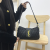 Black Embroidery Thread Bag 2023 New Simple Textured Women's Bag Korean Style Western Style Messenger Bag All-Matching Middle-Aged Mother Bag