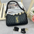 Black Embroidery Thread Bag 2023 New Simple Textured Women's Bag Korean Style Western Style Messenger Bag All-Matching Middle-Aged Mother Bag
