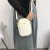 White Simple Bag 2024 New Spring Embossed Soft Leather Shoulder Women's Bag Large Space Crossbody Phone Bag Wallet