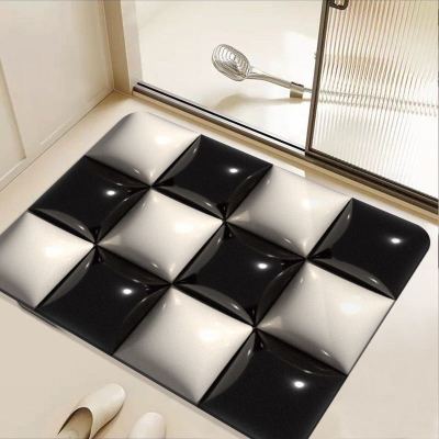 [New] 4D Expansion Diatom Ooze Bathroom Mats Water Absorption Non-Slip Doormat and Foot Mat