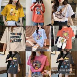 판매
            짧은 -Sleeved t- 셔츠 여성의 여름 새로운 한국어 느슨한 느슨한 느슨
