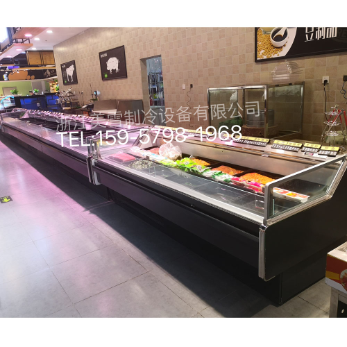 freezer fresh meat refrigerated display cabinet supermarket fresh cabinet cooked cold dishes refrigerated fresh cabinet commercial food displaying refrigerator