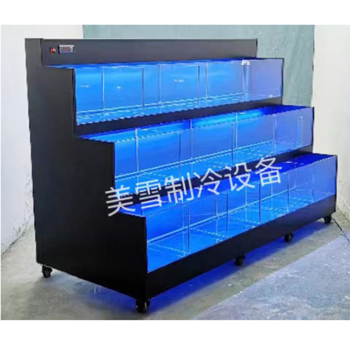 door-to-door measurement customized hotel food stall seafood tank mobile trapezoid seafood pool change water aquaculture tank
