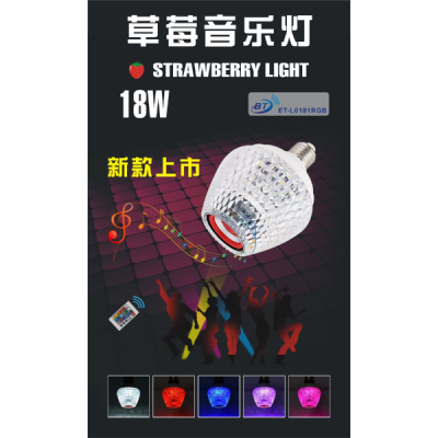 New 18W Bluetooth Music Lights Smart RGB Colorful Crystal Lamp Remote Control Led Horse Running Stage Lights E27/B22