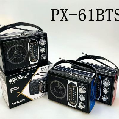 Puxing Retro Bluetooth Speaker Cross-Border Multi-Function Portable Old Full-Range Radio Solar Radio