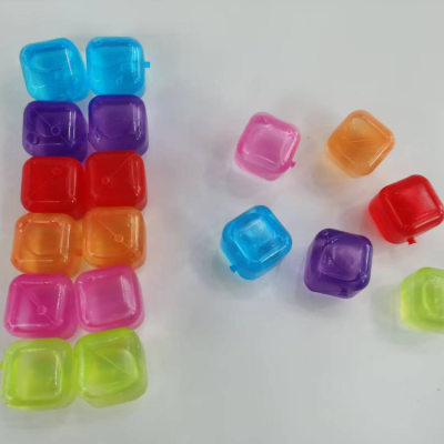 PE Plastic Ice Particles, Fruit and Square Shape Bar Only Plastic Ice Cube Simulation Cooling Ice Particles