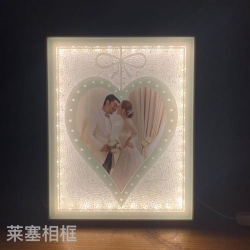 love diamond led light usb interface creative decoration home bedroom bedside lamp photo light photo frame