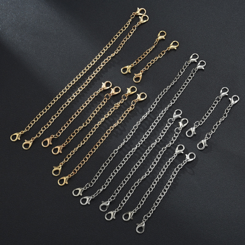 双龙虾扣加尾链 双头龙虾扣延长链 DIY箱包饰品配件