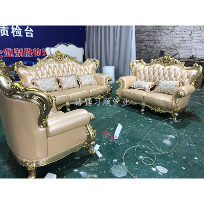 sofa wholesale home furniture golden legs couch high back antique 3 seater sofa set cushion 