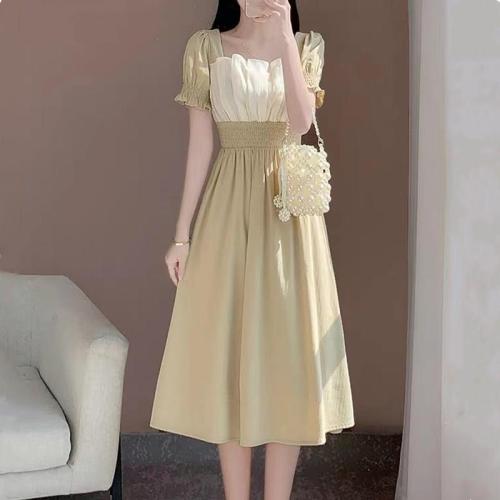 2025 summer new skirt female french style design niche gentle long temperament waist-controlled slimming dress