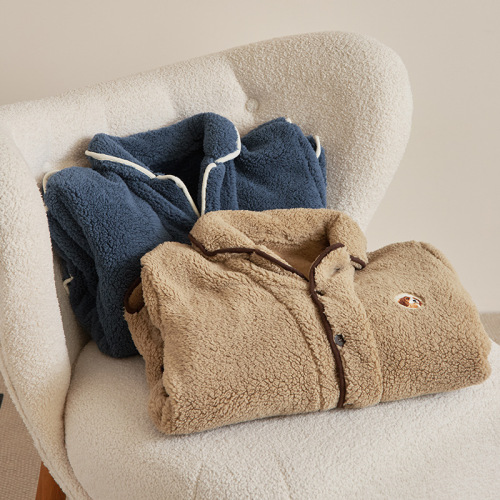 松软面包绒男士睡衣冬加厚珊瑚绒情侣款保暖套装男士家居服可外穿