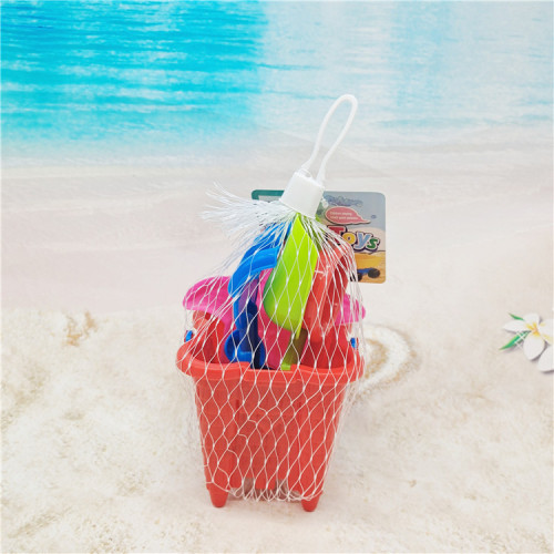 儿童沙滩玩具菱形城堡桶拎水桶6件套装宝宝户外玩沙铲子耙子沙漏