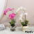 Artificial Butterfly Orchid bonsai set, high-end flowerpot with good quality artificial flowers