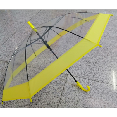 Transparent Edge Children's Umbrella 8-Bone Rain-Proof Outdoor Music Festival Advertising Printing Logo Sun Protection Gift Long Umbrella