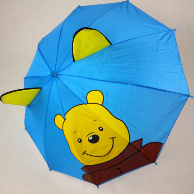 Pooh Bear Children's Small Umbrella Children's Day Gift Advertising Umbrella Digital Printing Ears Umbrella Kindergarten Gifts Long Umbrella