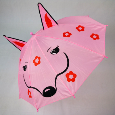 Deer Cartoon Pattern Ear Umbrella Advertising Umbrella Printing Logo Children's Umbrella Sun Protection Rain Cover Kindergarten Gifts Long Umbrella